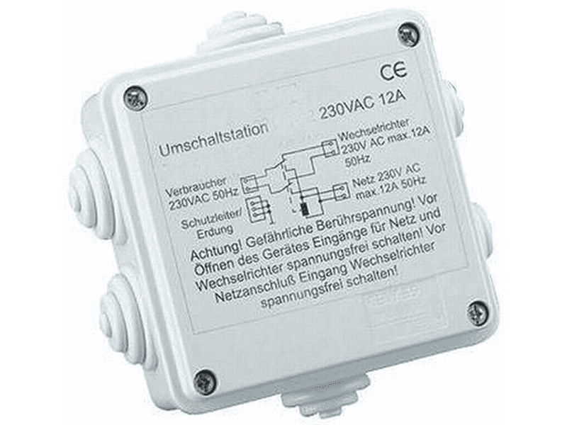 Automatisk 230V bryter - vender - 2700VA US-12N
