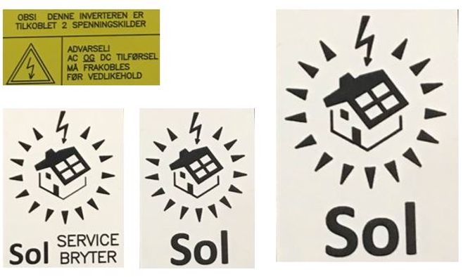 Hovedbilde Skiltsett med en av hver (4stk) - Gravert med logo/navn