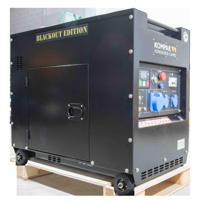 Hovedbilde KOMPAK KD8000SE Strømaggregat 6300W - Diesel - Forvarming- ...