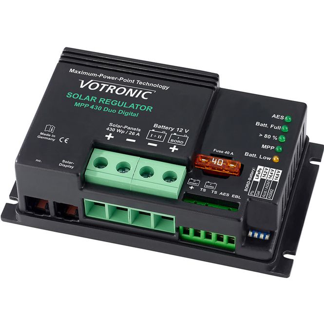 Hovedbilde VOTRONIC MPP430 Duo Rig Solcelleregulator 31,5A - 2 kanaler ...