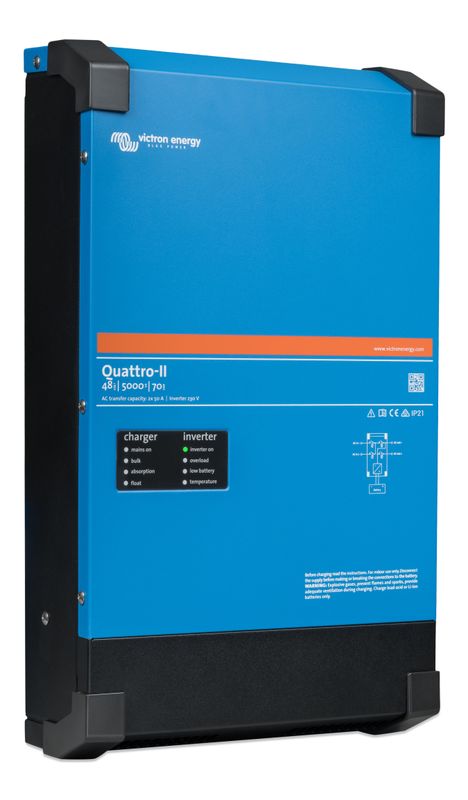 Victron Quattro-II 48/5000/70-50/50 Kombinert Batterilader og Inverter