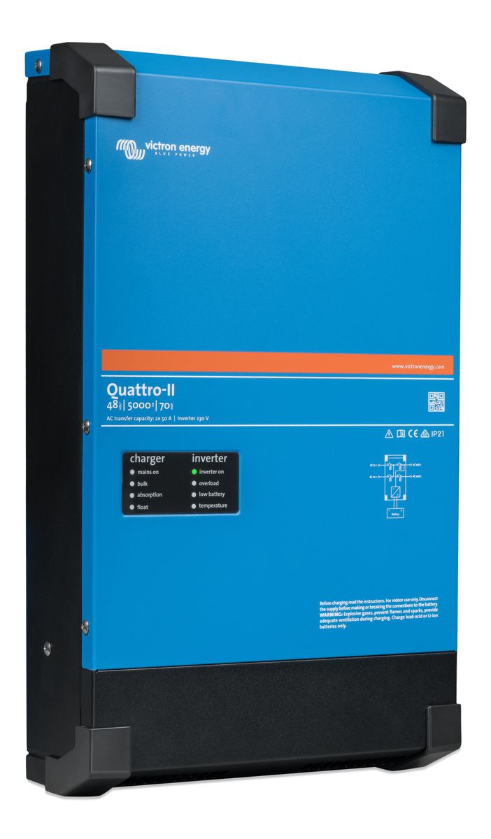 VICTRON Quattro-II 48/5000/70-50/50 Kombinert Batterilader og Inverter