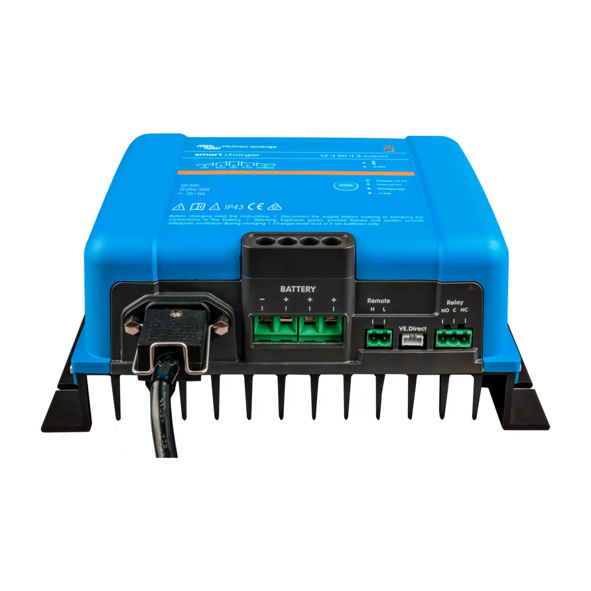 Victron Phoenix Smart IP43 Batterilader 12V 50A 3-kanaler 120-240V
